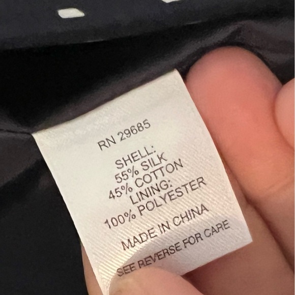 PENDLETON Women's Navy Polka Dot Jacket SIZE 12 silk/cotton blend NWT (J100) - Picture 6 of 9